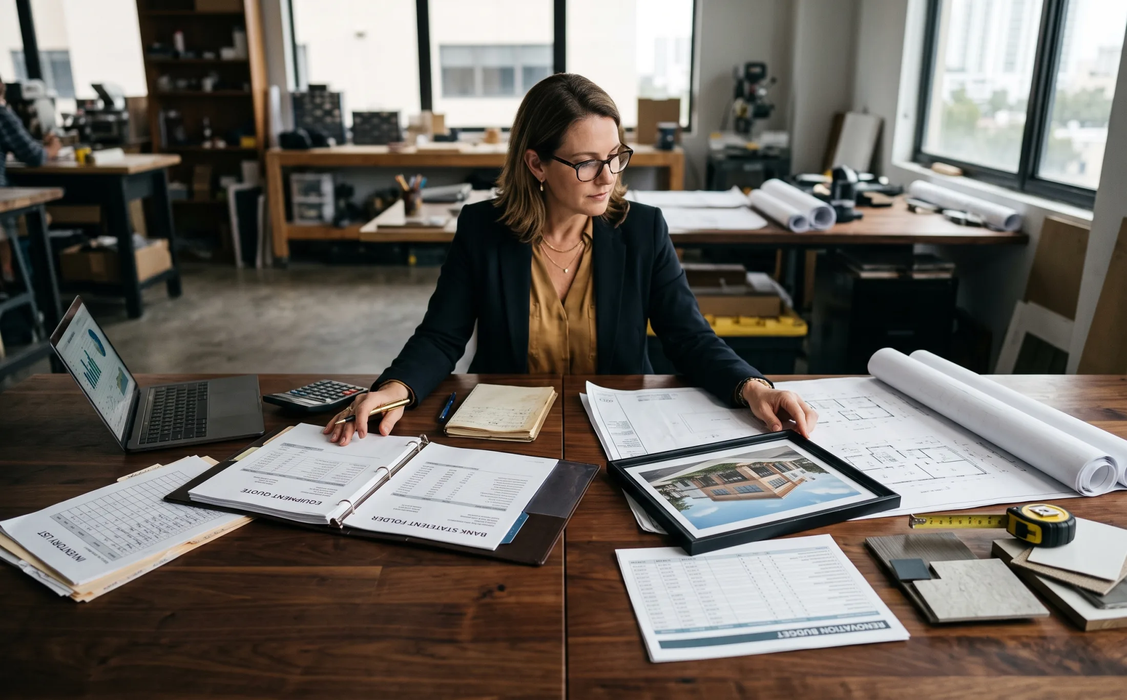 Advisor comparing an operating business funding request with a real estate investor financing request